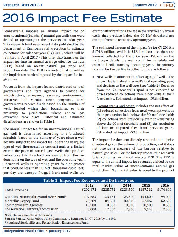 Release thumbnail - 2016 Impact Fee Estimate - January 2017 - 2017-01-02
